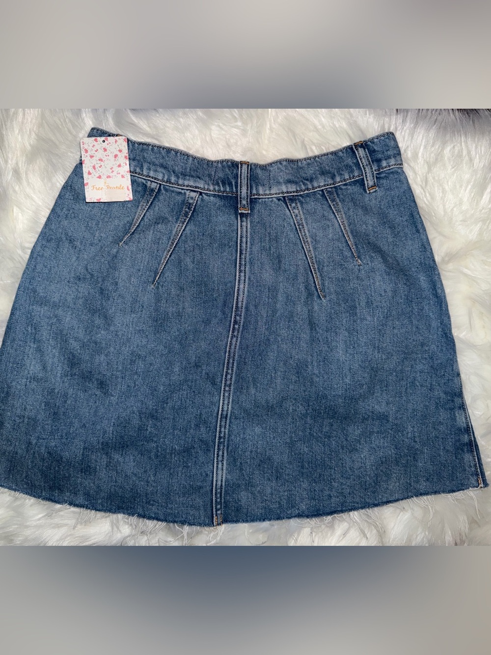 We The Free Denim A-Line Mini Skirt - Blue
